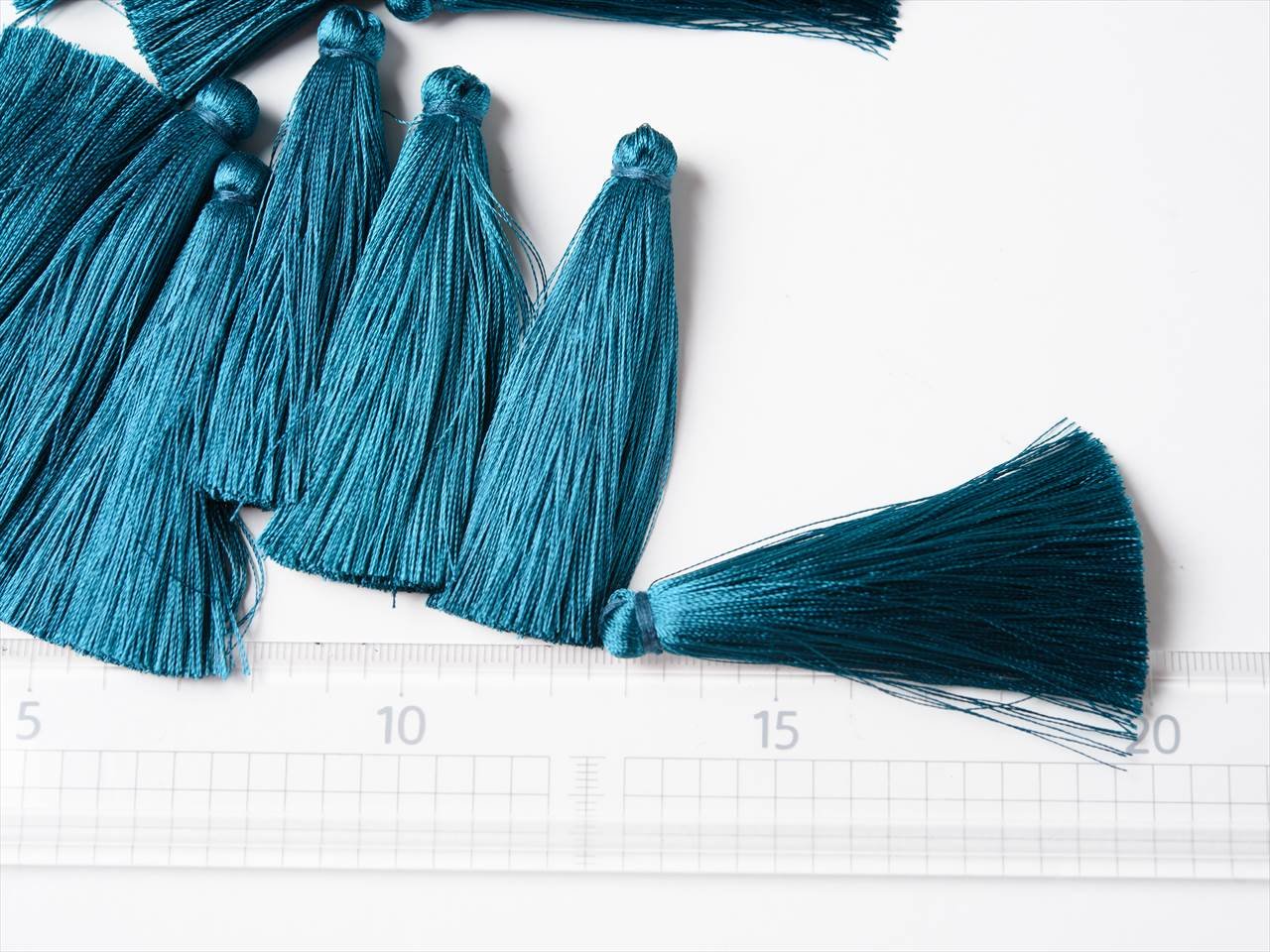 Amazon.co.jp: 紗や工房 タッセル ロングタッセル 73mm アクアマリン